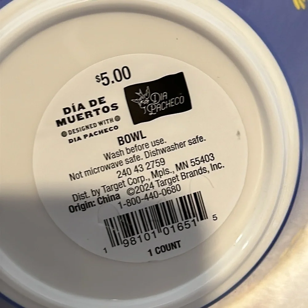 Dia Pacheco NWT Set of 2 Dia De Muertos Bowls
